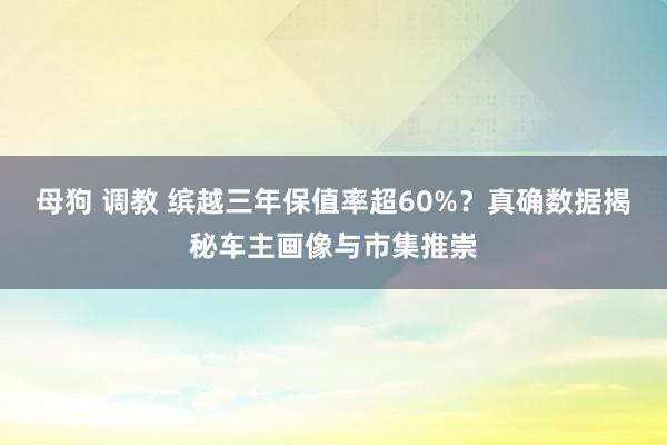 母狗 调教 缤越三年保值率超60%？真确数据揭秘车主画像与市集推崇
