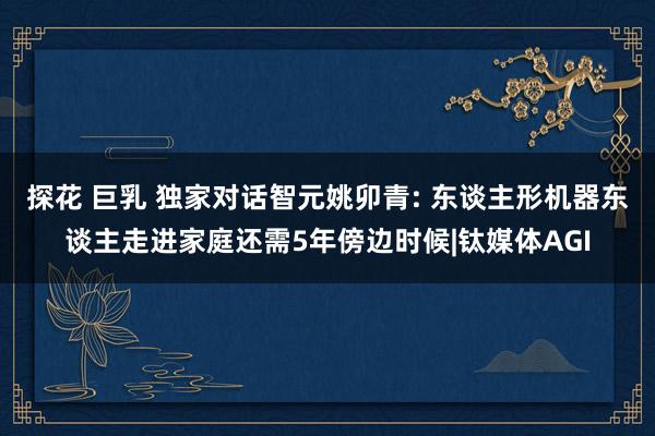 探花 巨乳 独家对话智元姚卯青: 东谈主形机器东谈主走进家庭还需5年傍边时候|钛媒体AGI