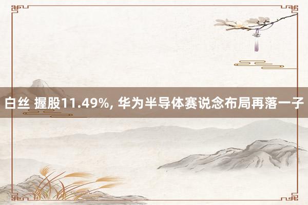 白丝 握股11.49%, 华为半导体赛说念布局再落一子