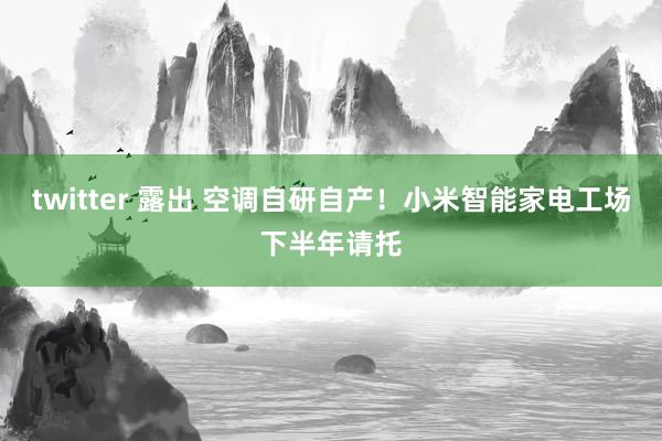twitter 露出 空调自研自产！小米智能家电工场下半年请托